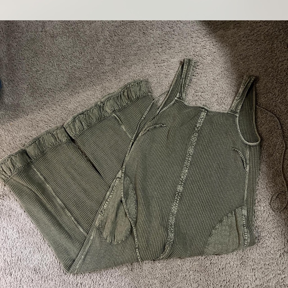 Free People Olive Green Jumpsuit